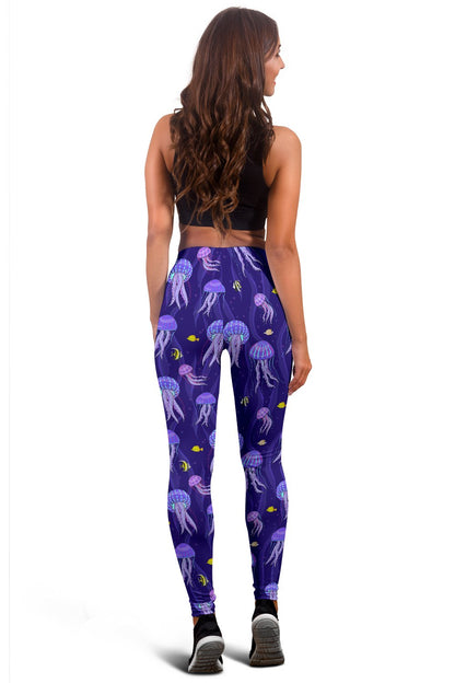 Jellyfish Style Print Women Leggings