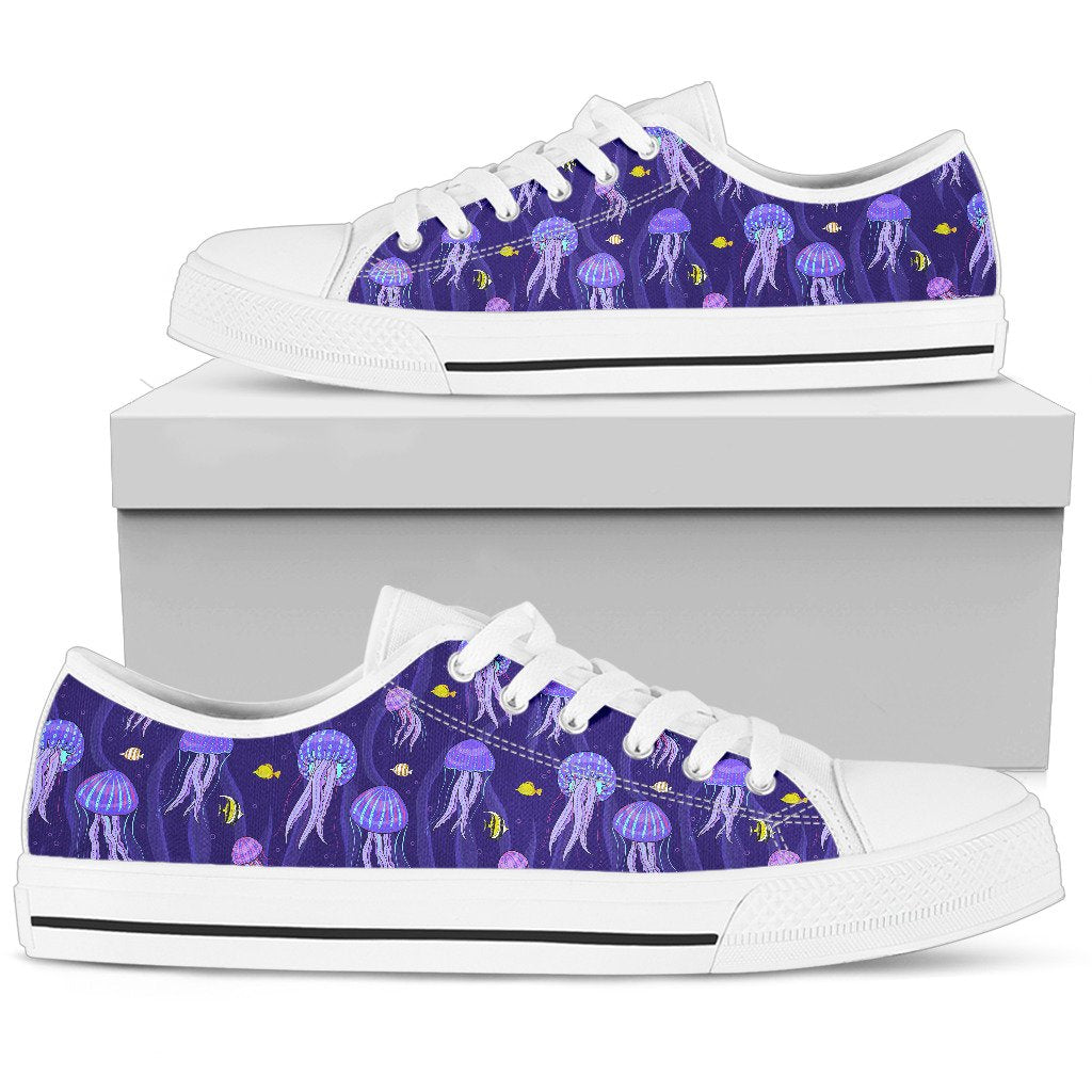 Jellyfish Style Print Women Low Top Shoes