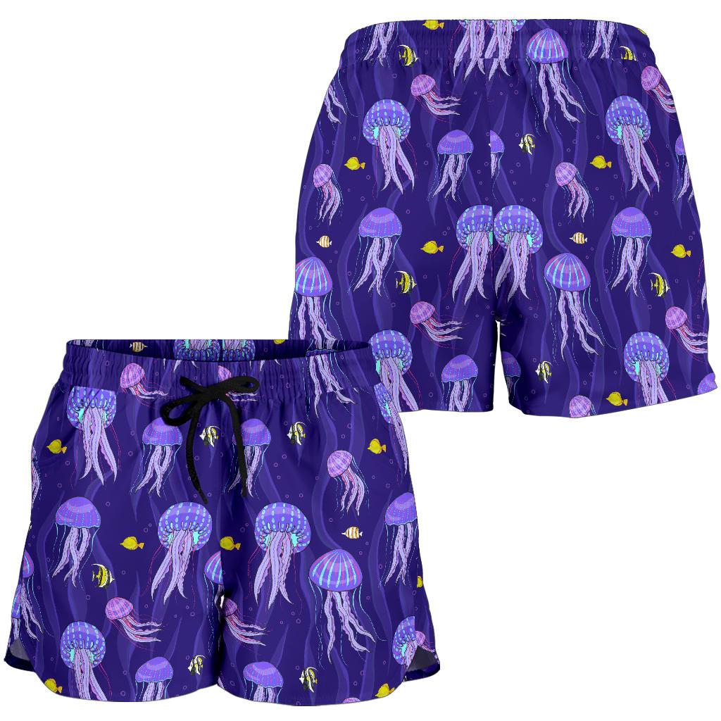 Jellyfish Style Print Women Shorts-JTAMIGO.COM