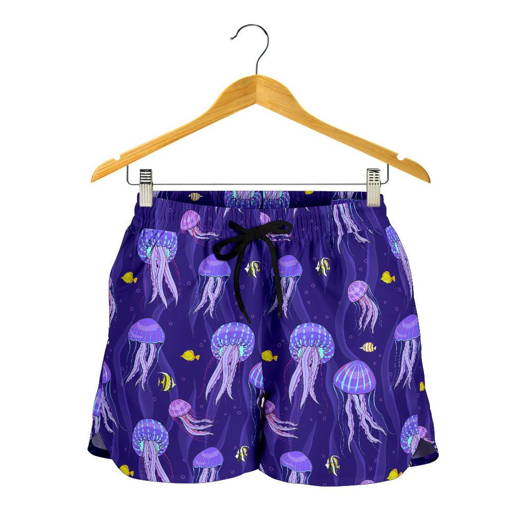 Jellyfish Style Print Women Shorts-JTAMIGO.COM