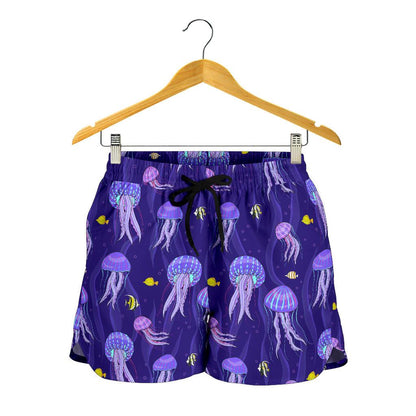 Jellyfish Style Print Women Shorts-JTAMIGO.COM