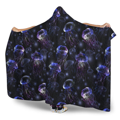 Jellyfish Themed Hooded Blanket-JTAMIGO.COM