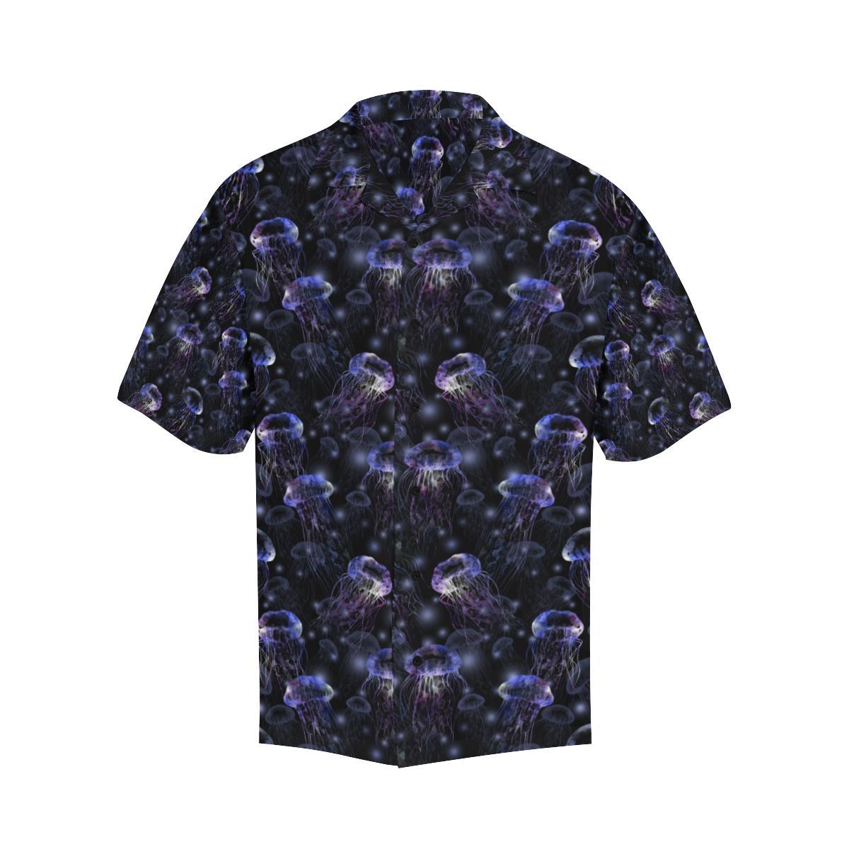Jellyfish Themed Men Aloha Hawaiian Shirt