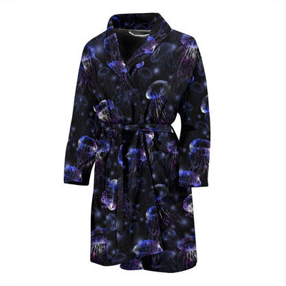 Jellyfish Themed Men Bath Robe-JTAMIGO.COM