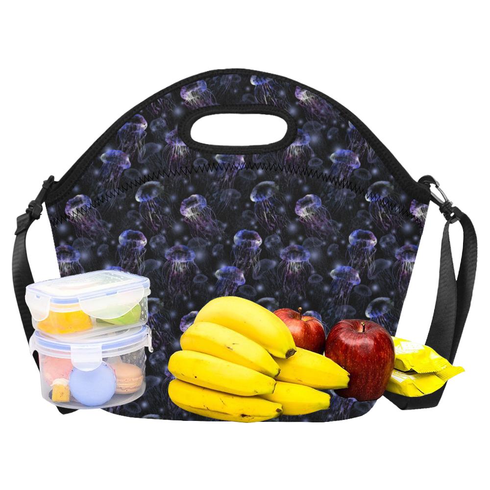 Jellyfish Themed Neoprene Lunch Bag (Model 1669)(Large)-JTAMIGO.COM