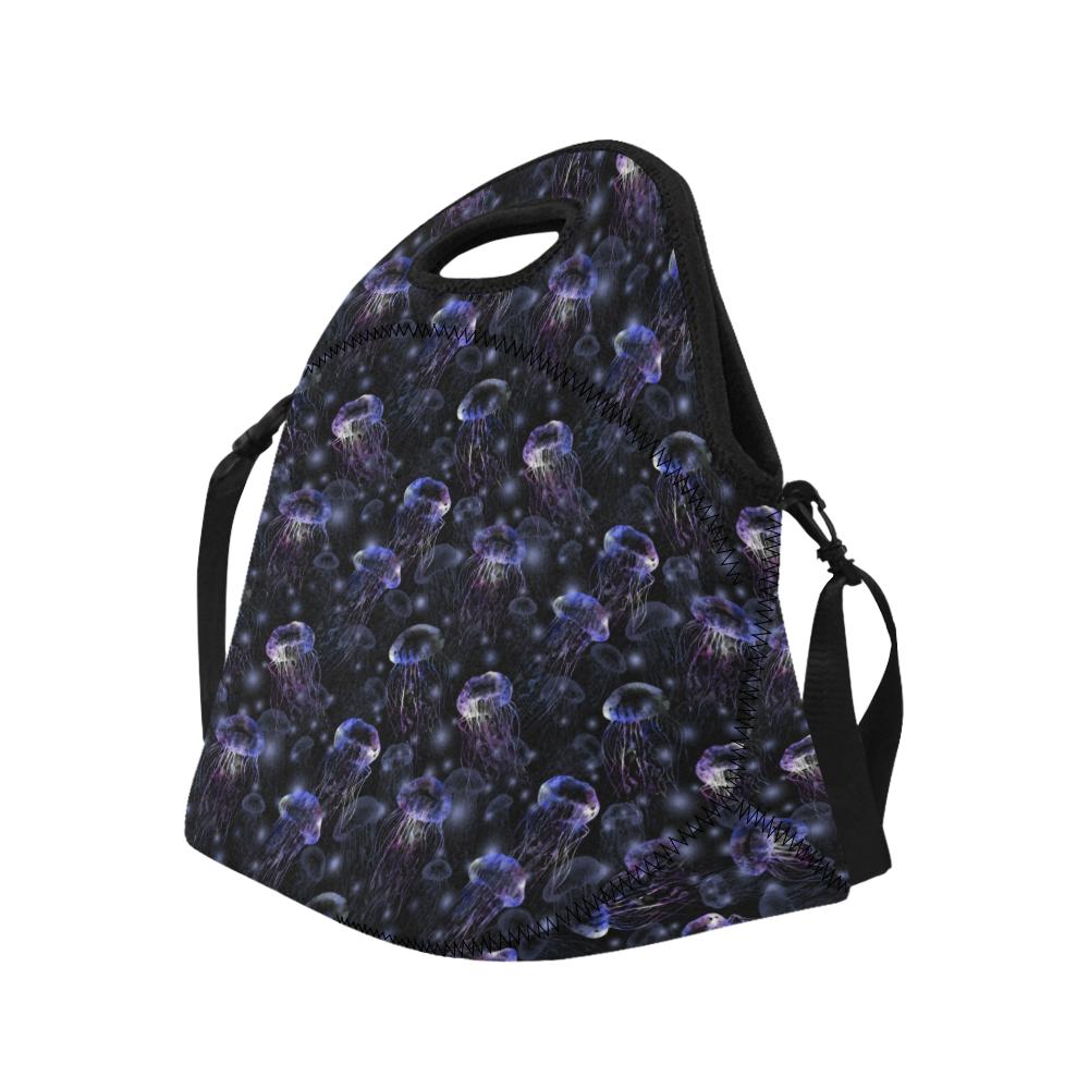 Jellyfish Themed Neoprene Lunch Bag (Model 1669)(Large)-JTAMIGO.COM