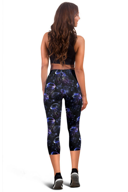 Jellyfish Themed Women Capris