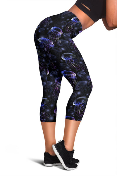 Jellyfish Themed Women Capris