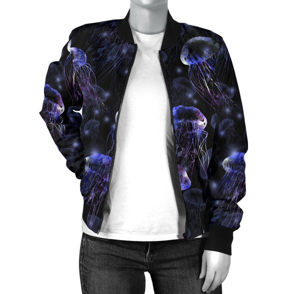 Jellyfish Themed Women Casual Bomber Jacket