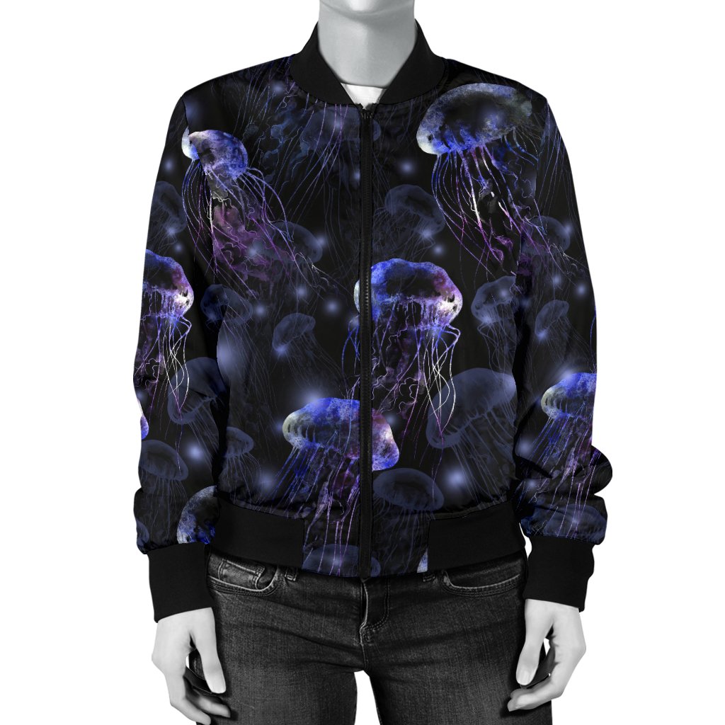 Jellyfish Themed Women Casual Bomber Jacket