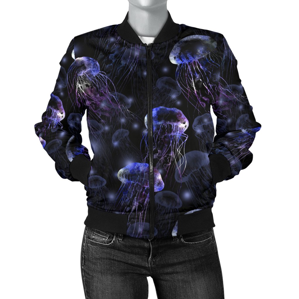 Jellyfish Themed Women Casual Bomber Jacket