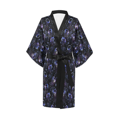 Jellyfish Themed Women Short Kimono Robe