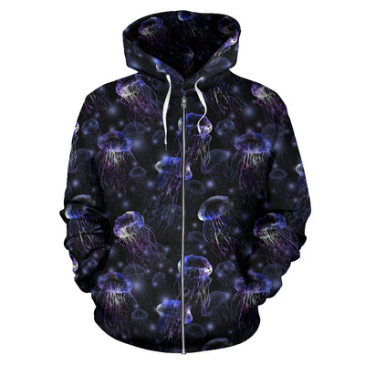 Jellyfish Themed Zip Up Hoodie