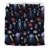 Jellyfish Underwater Print Duvet Cover Bedding Set