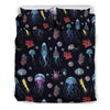 Jellyfish Underwater Print Duvet Cover Bedding Set
