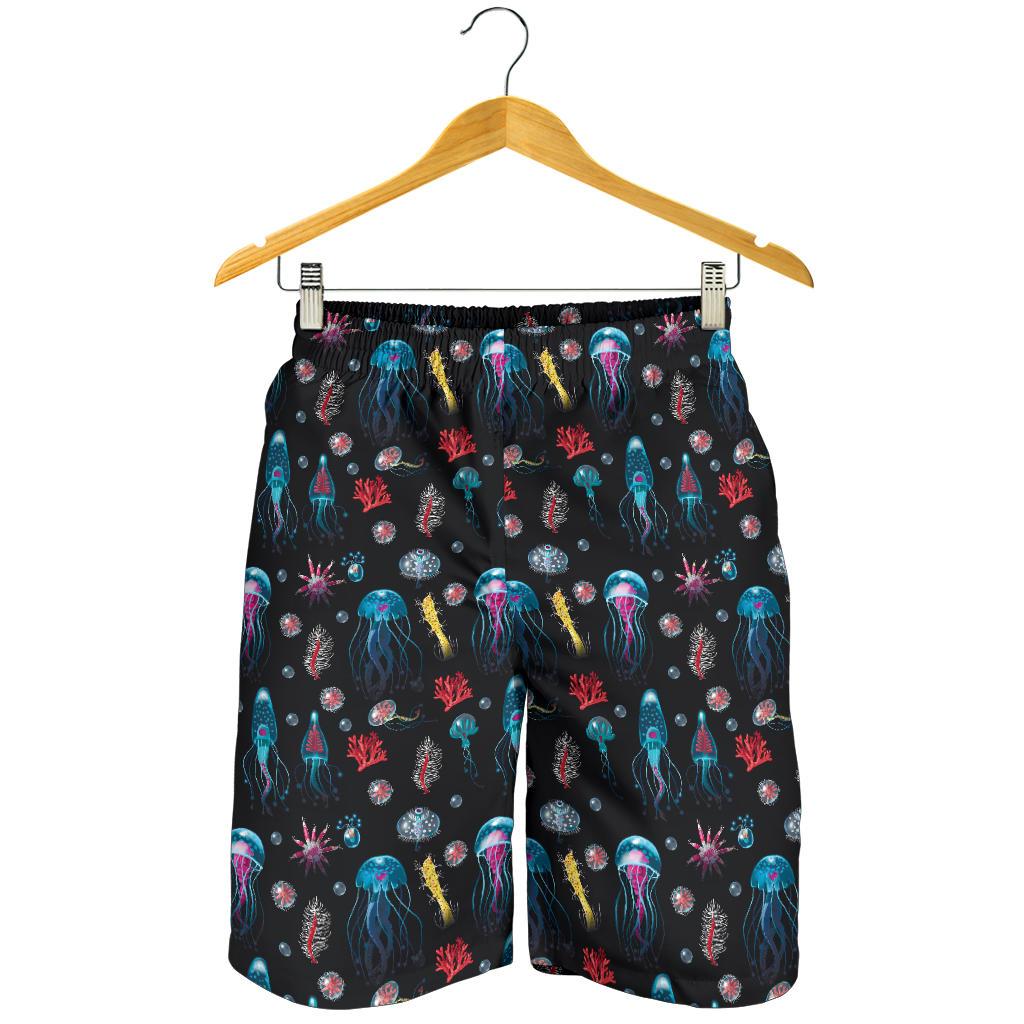 Jellyfish Underwater Print Mens Shorts-JTAMIGO.COM