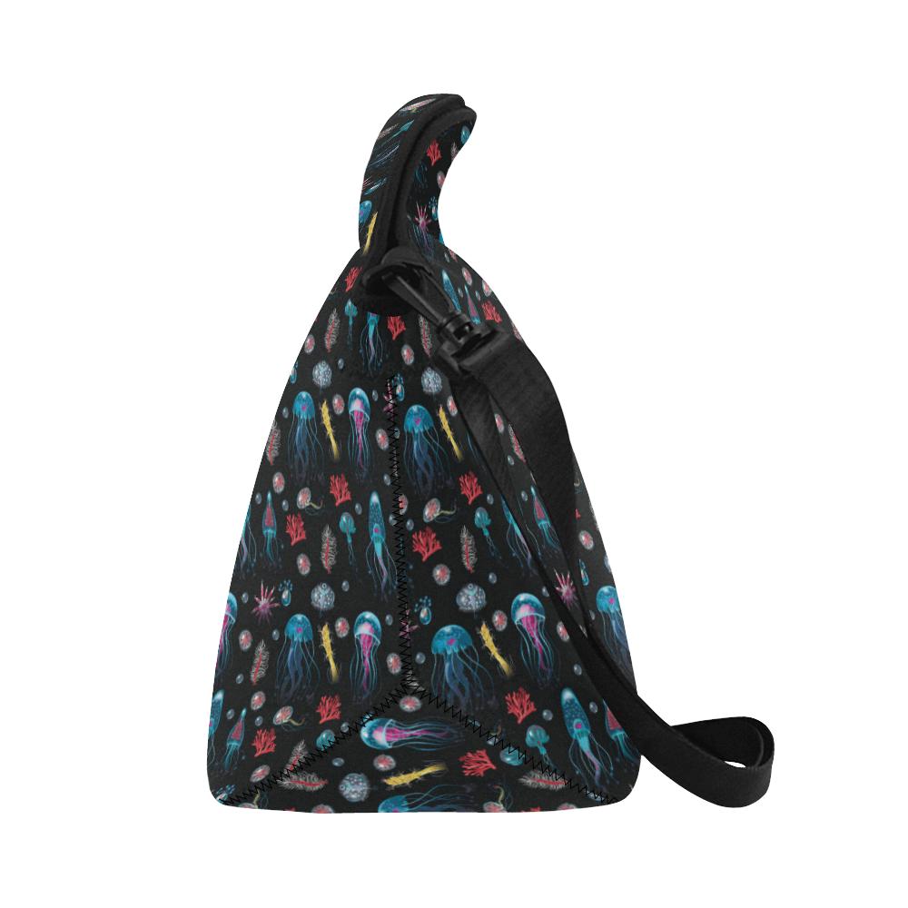 Jellyfish Underwater Print Neoprene Lunch Bag (Model 1669)(Large)-JTAMIGO.COM