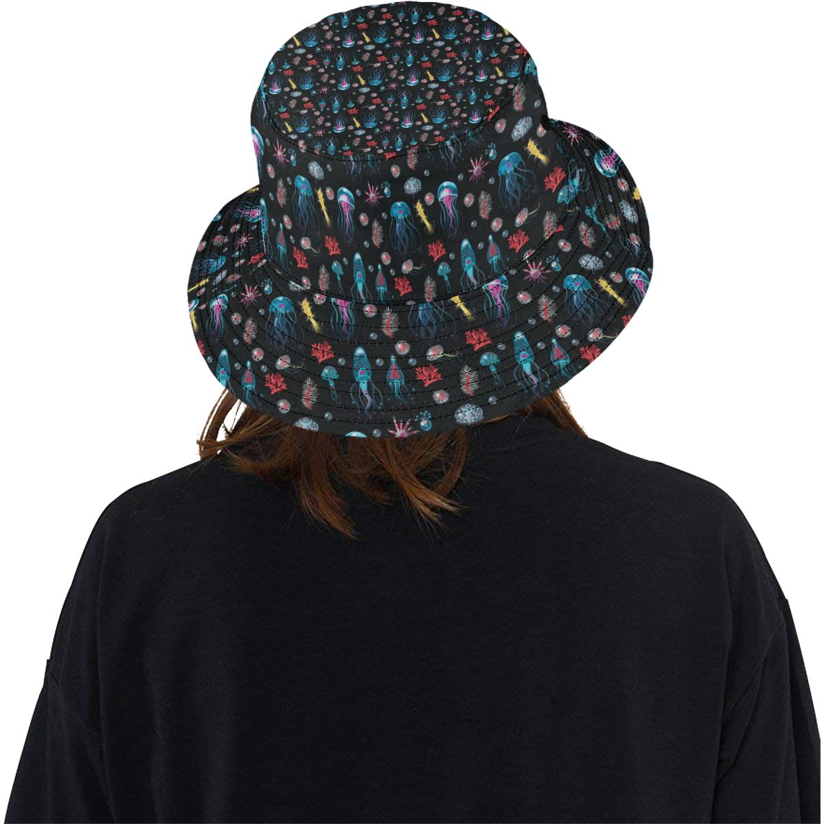 Jellyfish Underwater Print Unisex Bucket Hat