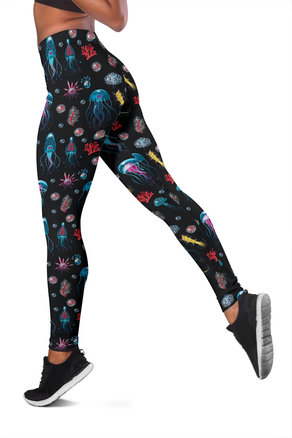 Jellyfish Underwater Print Women Leggings