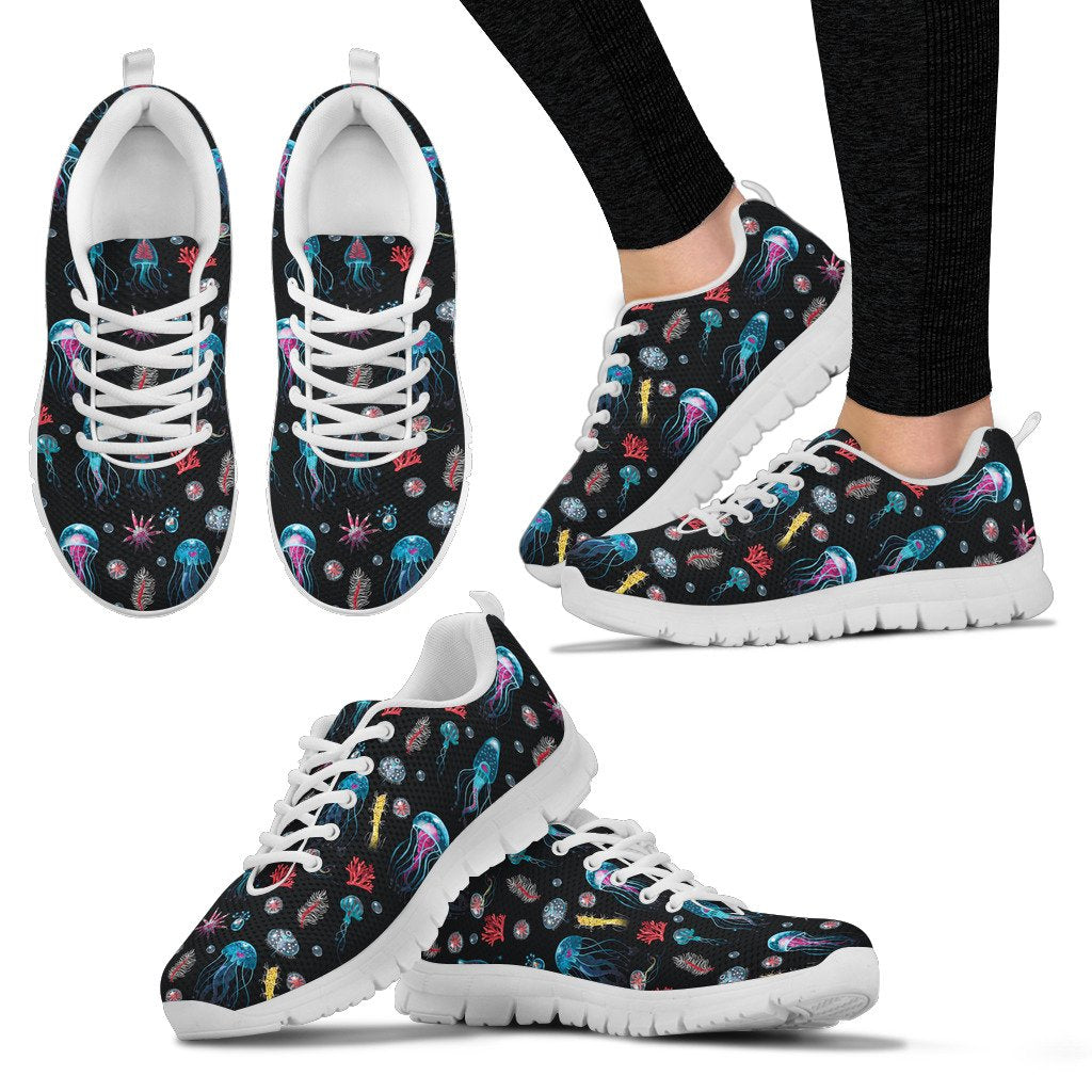 Jellyfish Underwater Print Women Sneakers Shoes