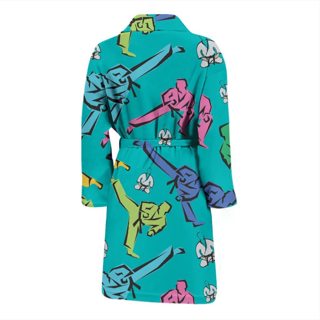 Judo Pattern Print Design 01 Men Bathrobe-JORJUNE.COM
