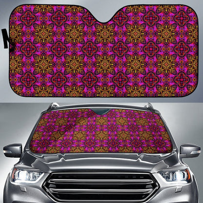 Kaleidoscope Abstract Print Design Car Sun Shade For Windshield