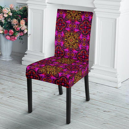 kaleidoscope Abstract Print Design Dining Chair Slipcover-JTAMIGO.COM