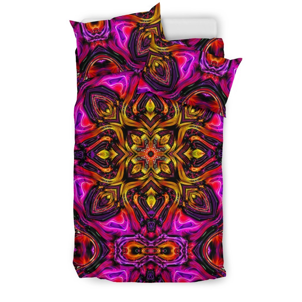 Kaleidoscope Abstract Print Design Duvet Cover Bedding Set