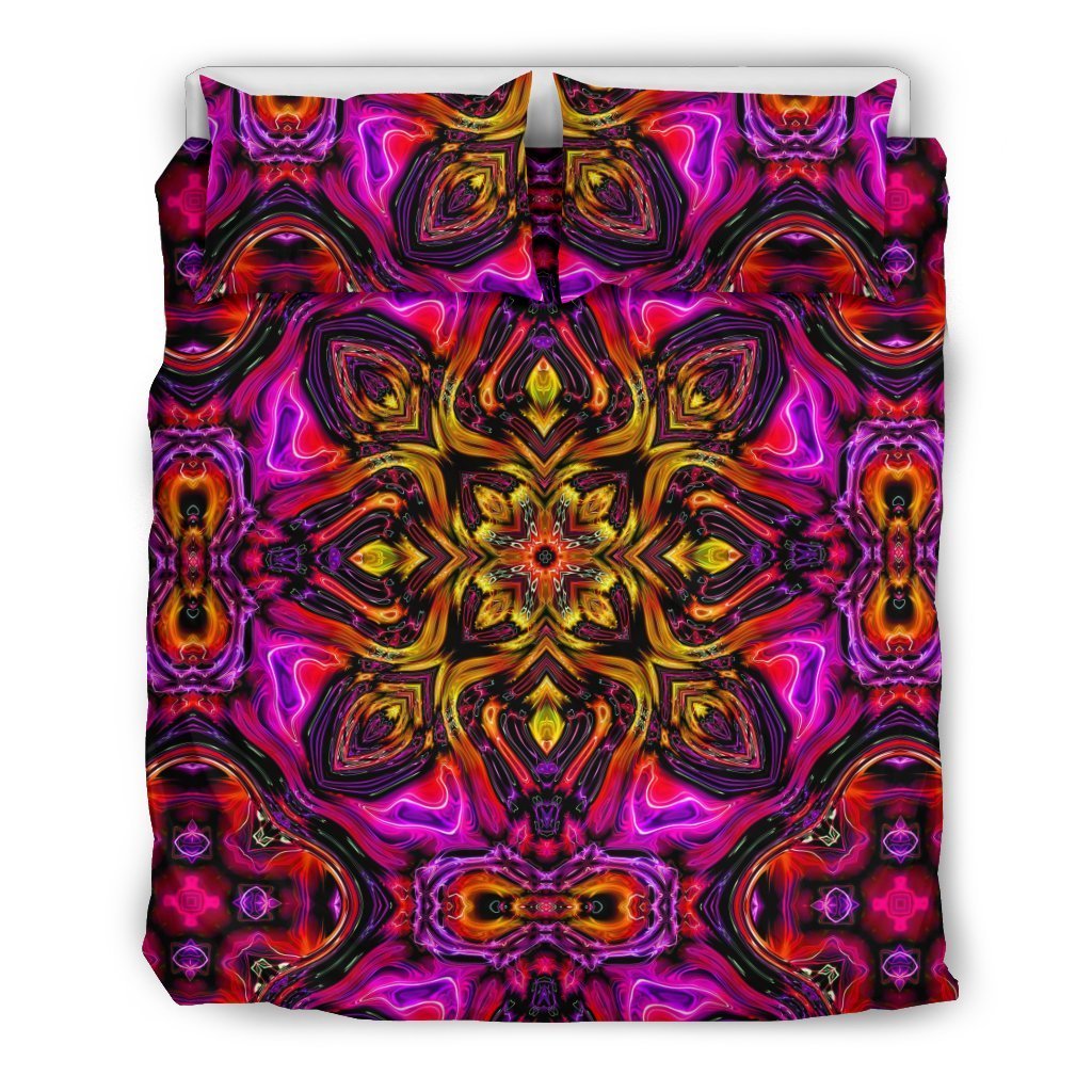 Kaleidoscope Abstract Print Design Duvet Cover Bedding Set