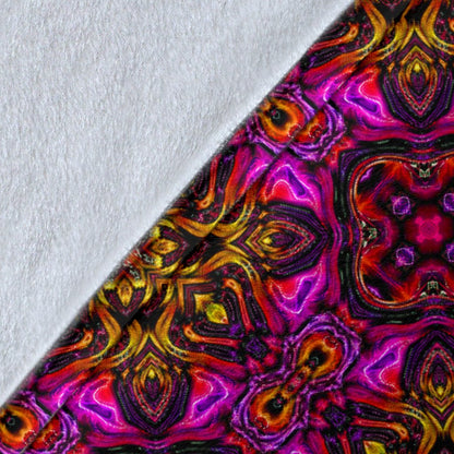Kaleidoscope Abstract Print Design Fleece Blanket