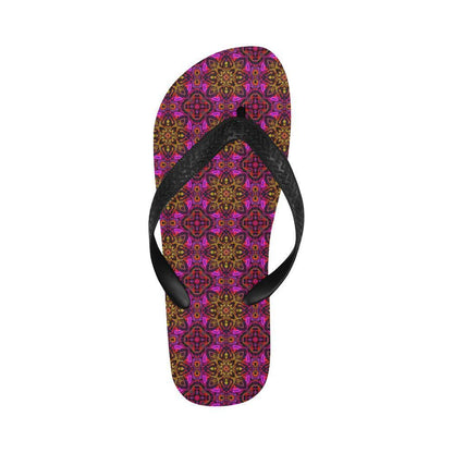 kaleidoscope Abstract Print Design Flip Flops-JTAMIGO.COM