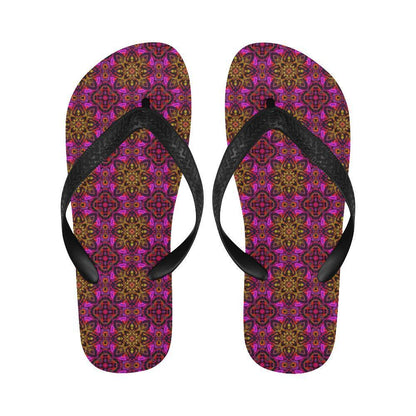 kaleidoscope Abstract Print Design Flip Flops-JTAMIGO.COM