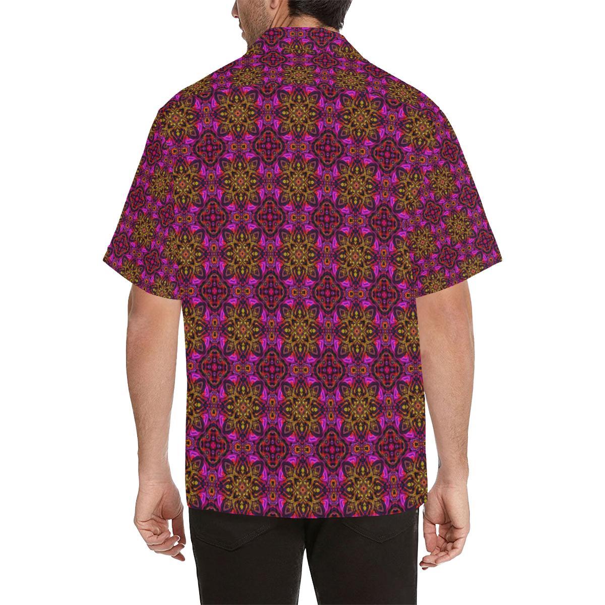 kaleidoscope Abstract Print Design Men Aloha Hawaiian Shirt
