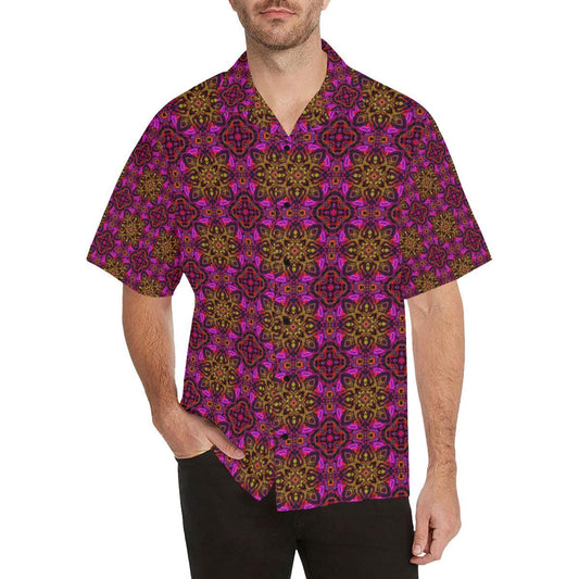 kaleidoscope Abstract Print Design Men Aloha Hawaiian Shirt