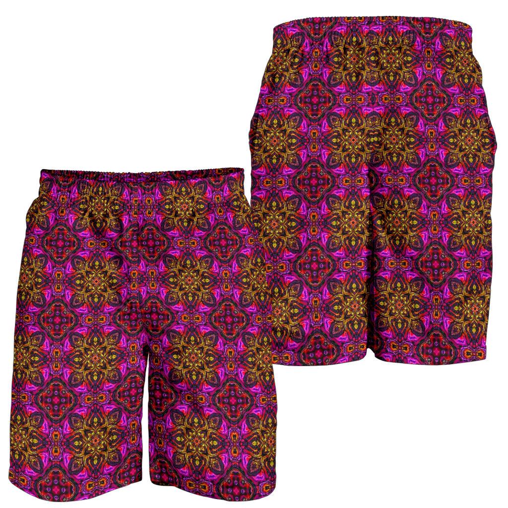 kaleidoscope Abstract Print Design Mens Shorts-JTAMIGO.COM