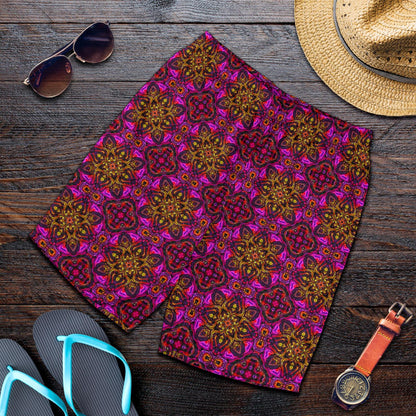 kaleidoscope Abstract Print Design Mens Shorts-JTAMIGO.COM