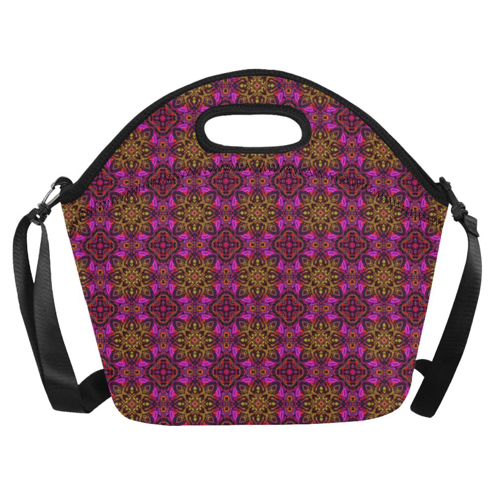 kaleidoscope Abstract Print Design Neoprene Lunch Bag (Model 1669)(Large)-JTAMIGO.COM