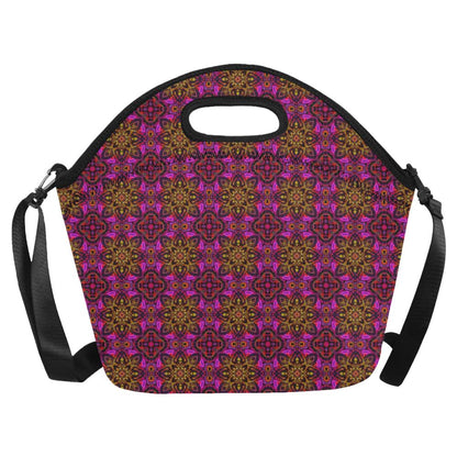 kaleidoscope Abstract Print Design Neoprene Lunch Bag (Model 1669)(Large)-JTAMIGO.COM