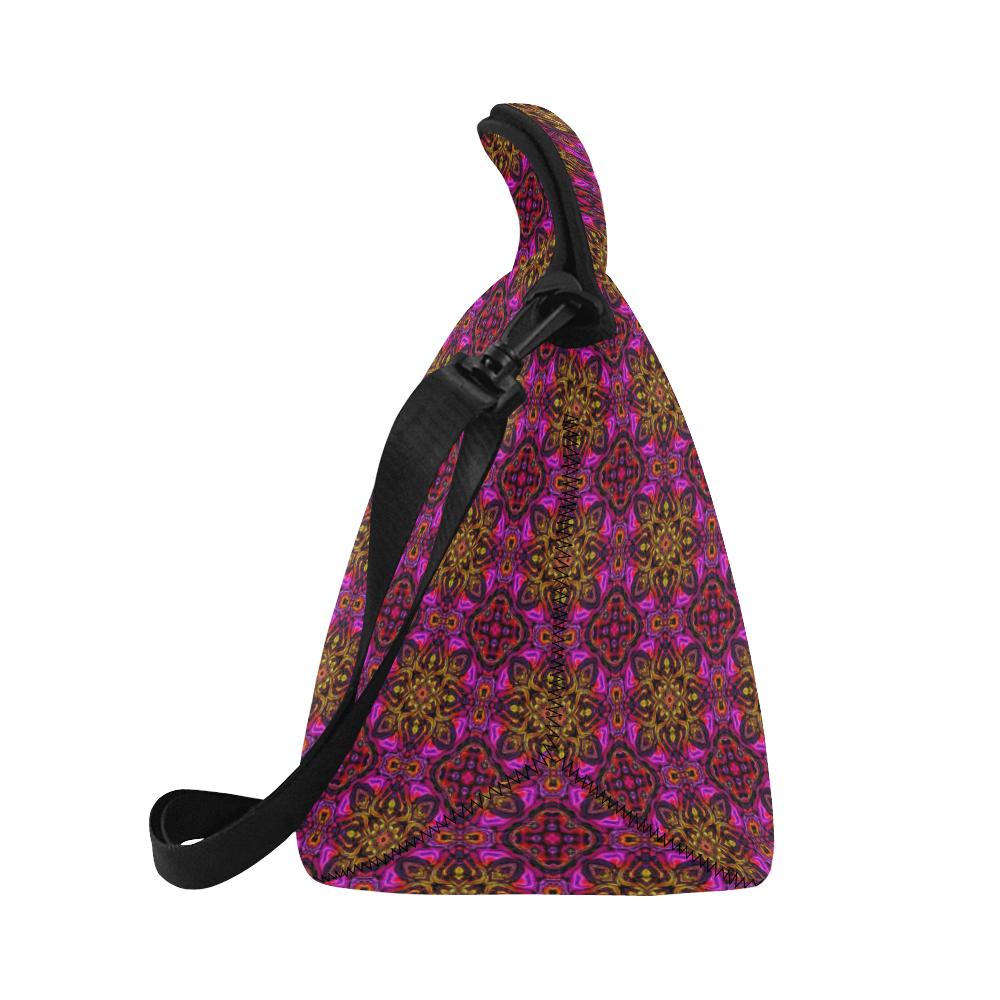 kaleidoscope Abstract Print Design Neoprene Lunch Bag (Model 1669)(Large)-JTAMIGO.COM