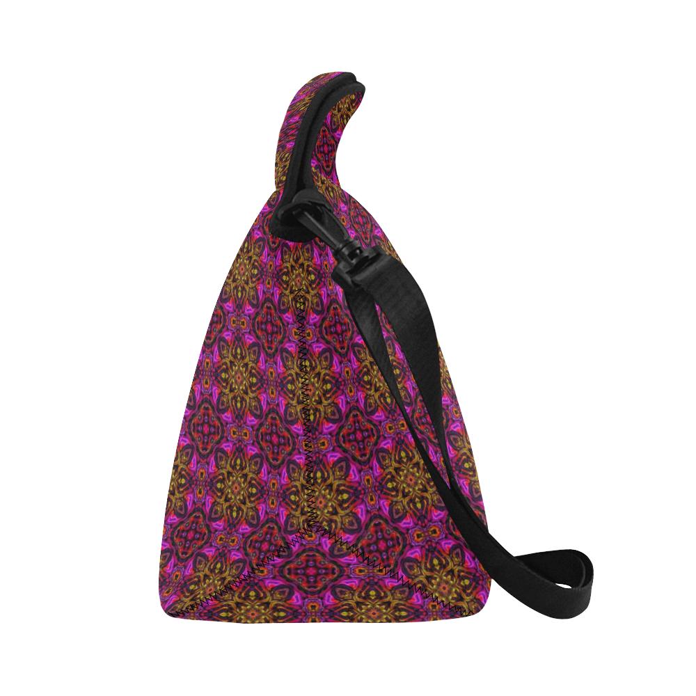 kaleidoscope Abstract Print Design Neoprene Lunch Bag (Model 1669)(Large)-JTAMIGO.COM