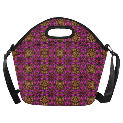 kaleidoscope Abstract Print Design Neoprene Lunch Bag (Model 1669)(Large)-JTAMIGO.COM