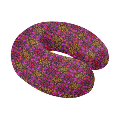 kaleidoscope Abstract Print Design U-Shaped Travel Neck Pillow-JTAMIGO.COM