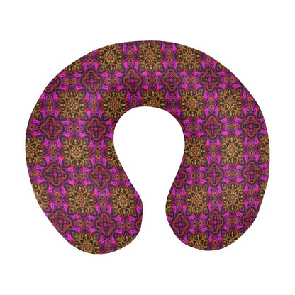 kaleidoscope Abstract Print Design U-Shaped Travel Neck Pillow-JTAMIGO.COM