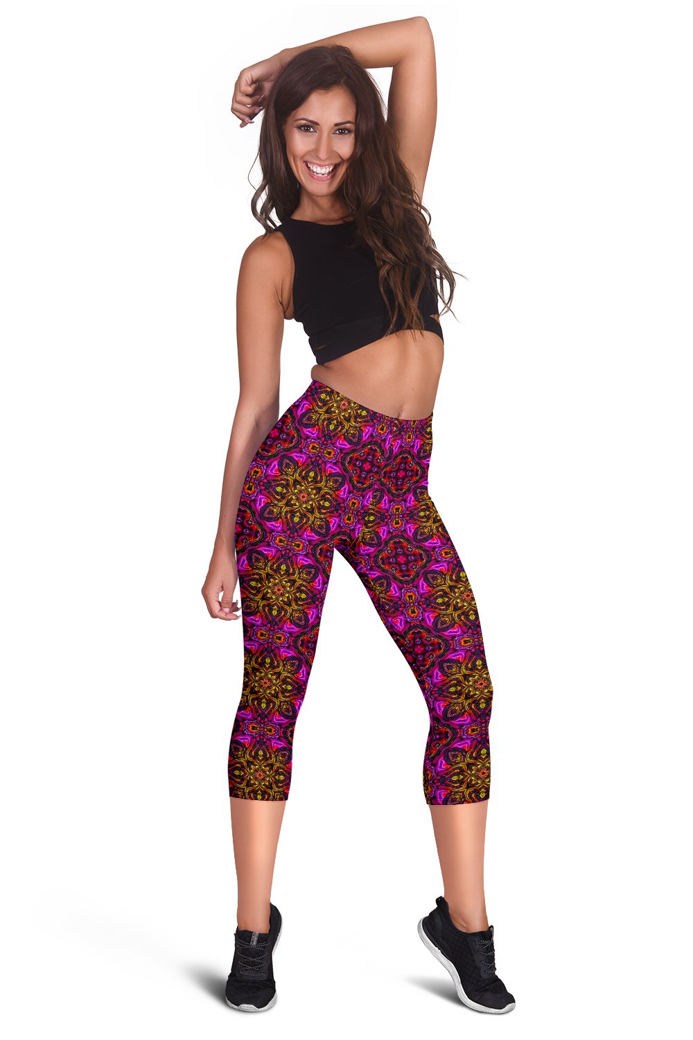 kaleidoscope Abstract Print Design Women Capris