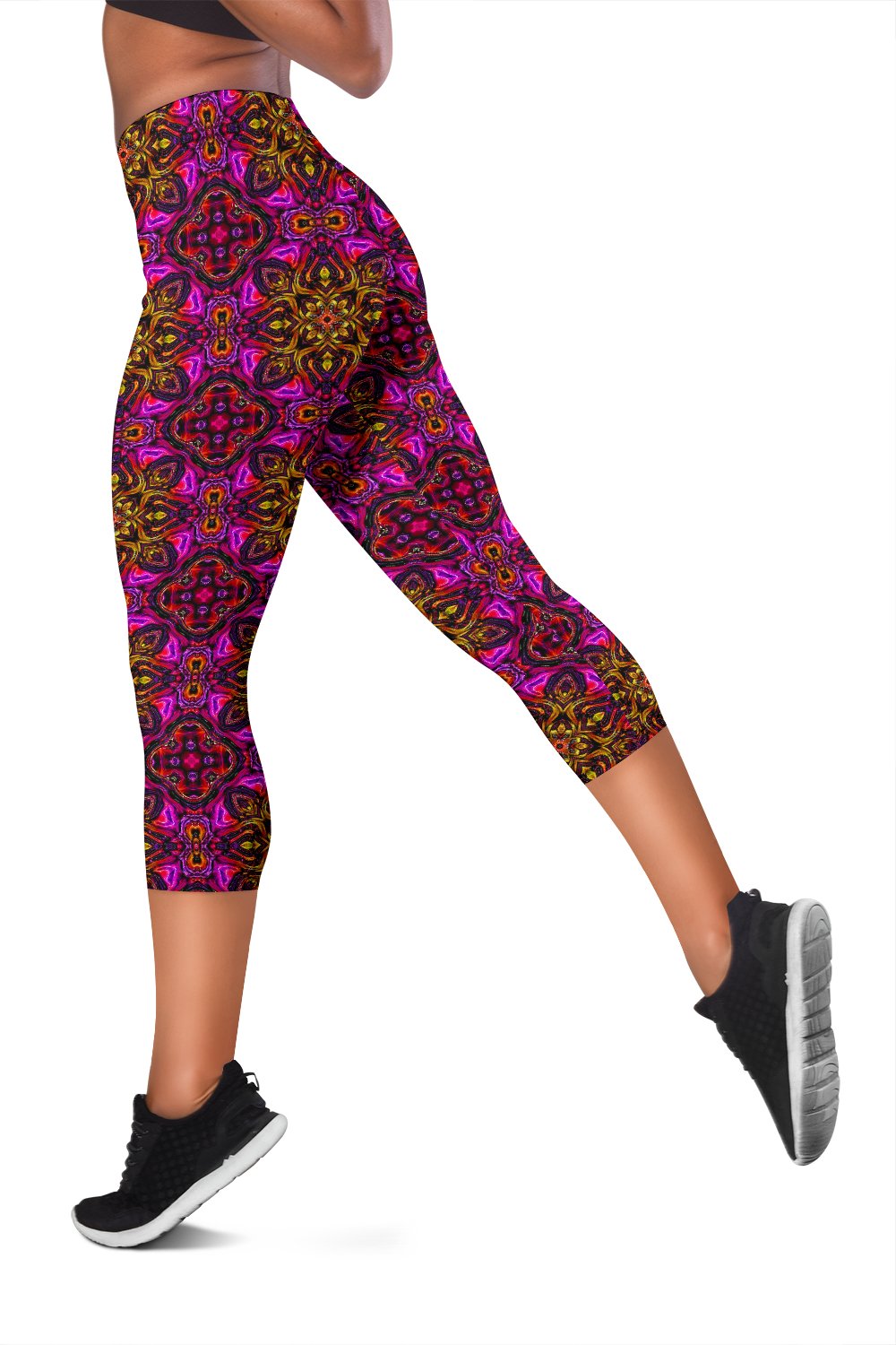 kaleidoscope Abstract Print Design Women Capris