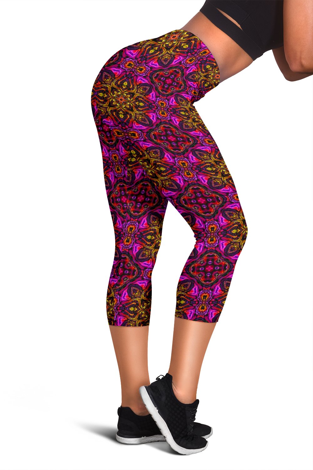 kaleidoscope Abstract Print Design Women Capris