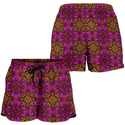 kaleidoscope Abstract Print Design Women Shorts-JTAMIGO.COM