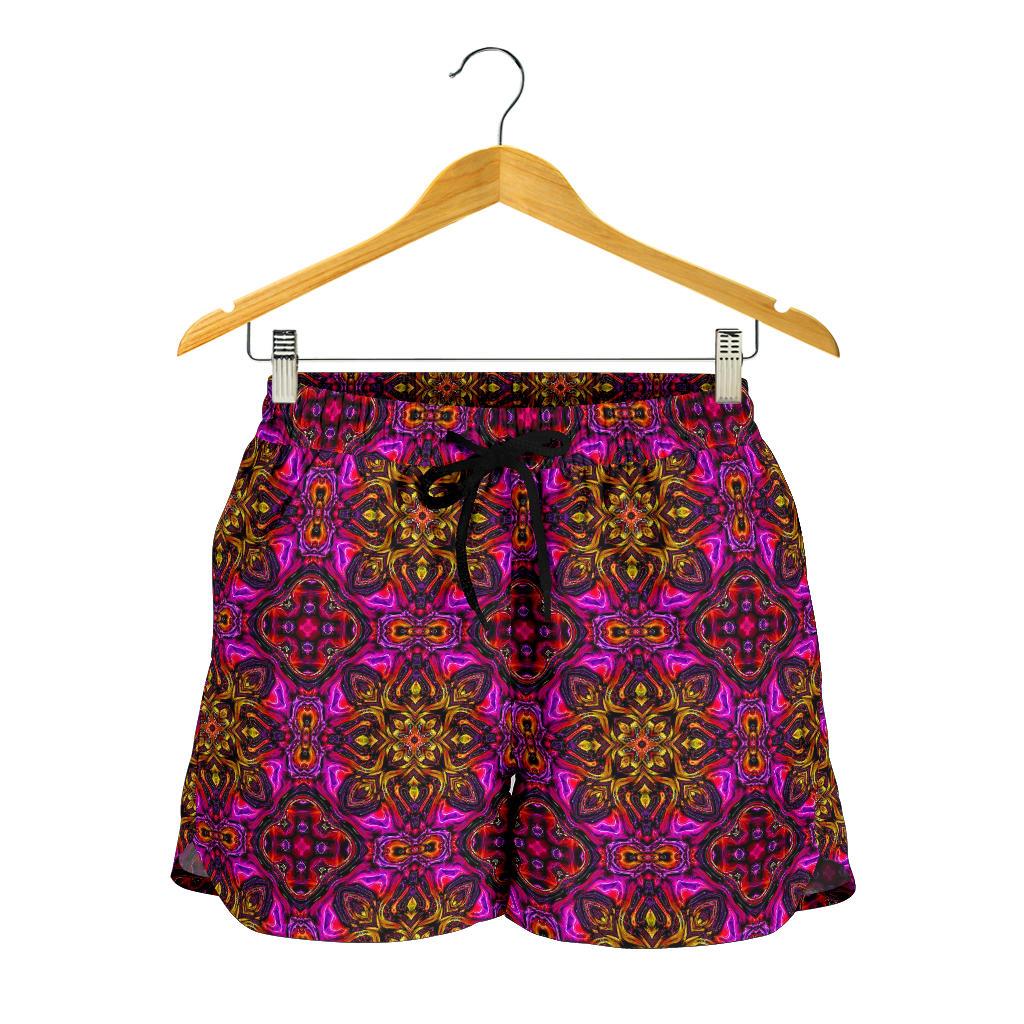 kaleidoscope Abstract Print Design Women Shorts-JTAMIGO.COM