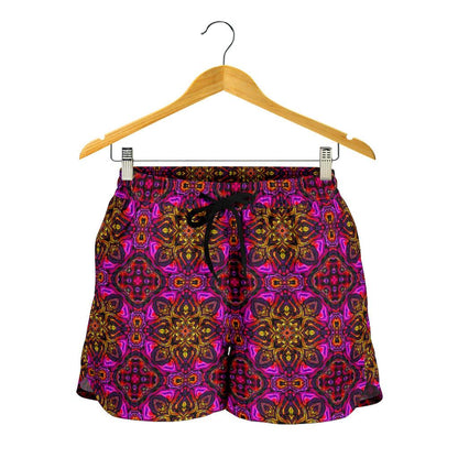 kaleidoscope Abstract Print Design Women Shorts-JTAMIGO.COM