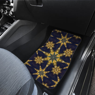kaleidoscope Gold Print Design Car Floor Mats